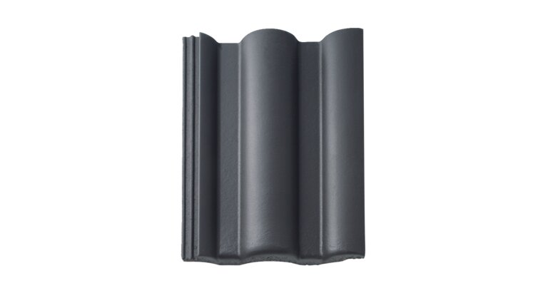 Dachziegel mit geschwungenem Profil, grau